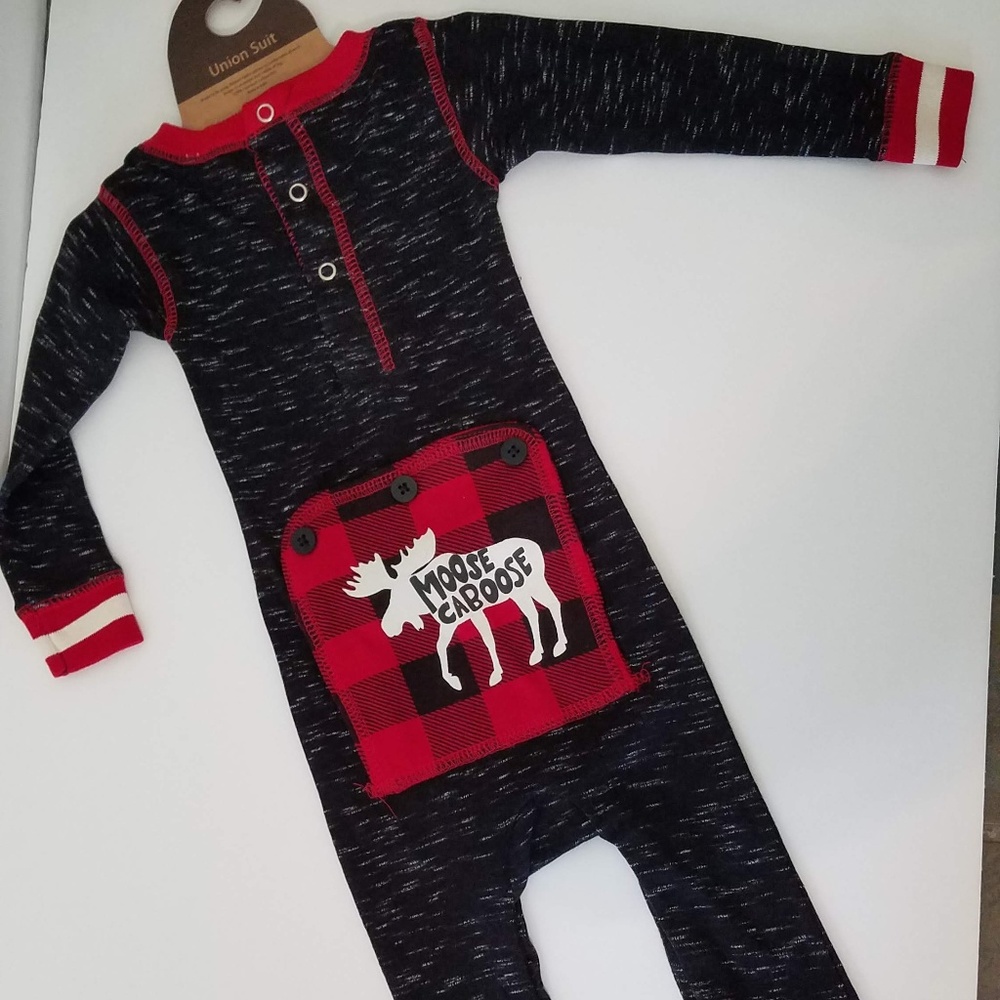 Infant Union Suit Sleeper Long John Outfit 6 mos